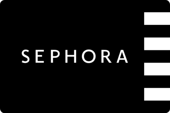 Sephora Geschenkkarte – schwarze Karte mit Sephora Logo
